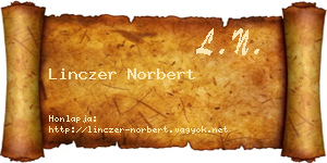 Linczer Norbert névjegykártya