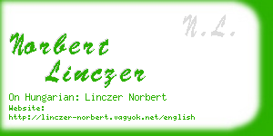 norbert linczer business card